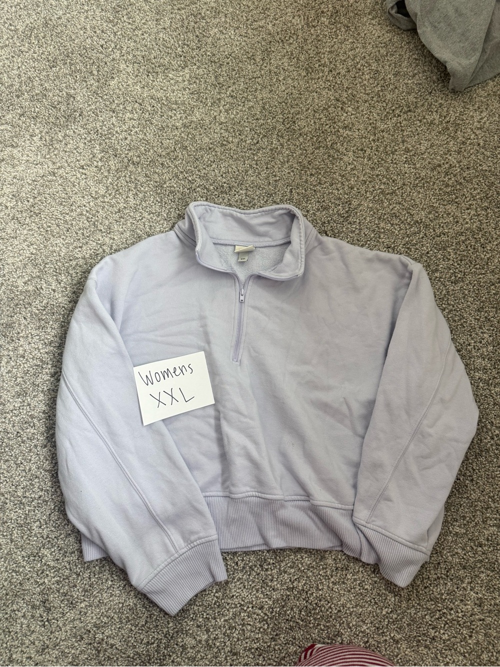a new day Lavender Quarter-Zip Cropped Pullover